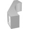 Ekena Millwork 3 1/2-in. W x 8-in. D x 16-in. H Westlake Architectural Grade PVC Knee Brace BRCP035X08X16WTL - alternate 6